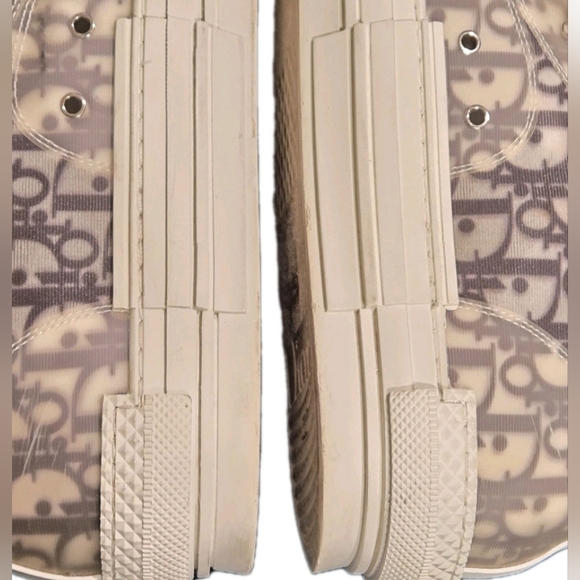 DIOR B23 League High-Top Sneaker White and Black Dior Canvas US Size 12 EU 45 - Picture 9 of 16